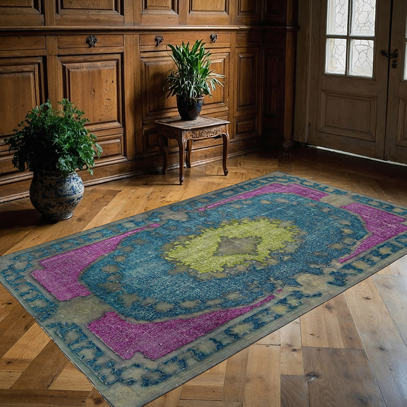 Alfombra Tallada a Mano Sobre Teñida - 150 cm x 246 cm - K0080765
