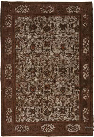 Alfombra Tallada a Mano Sobre Teñida - 205 cm x 305 cm