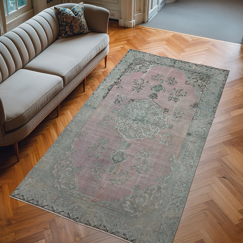 Alfombra Tallada a Mano Sobre Teñida - 160 cm x 297 cm - K0080768