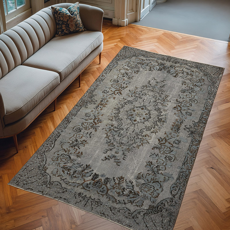 Alfombra Tallada a Mano Sobre Teñida - 166 cm x 284 cm - K0080769