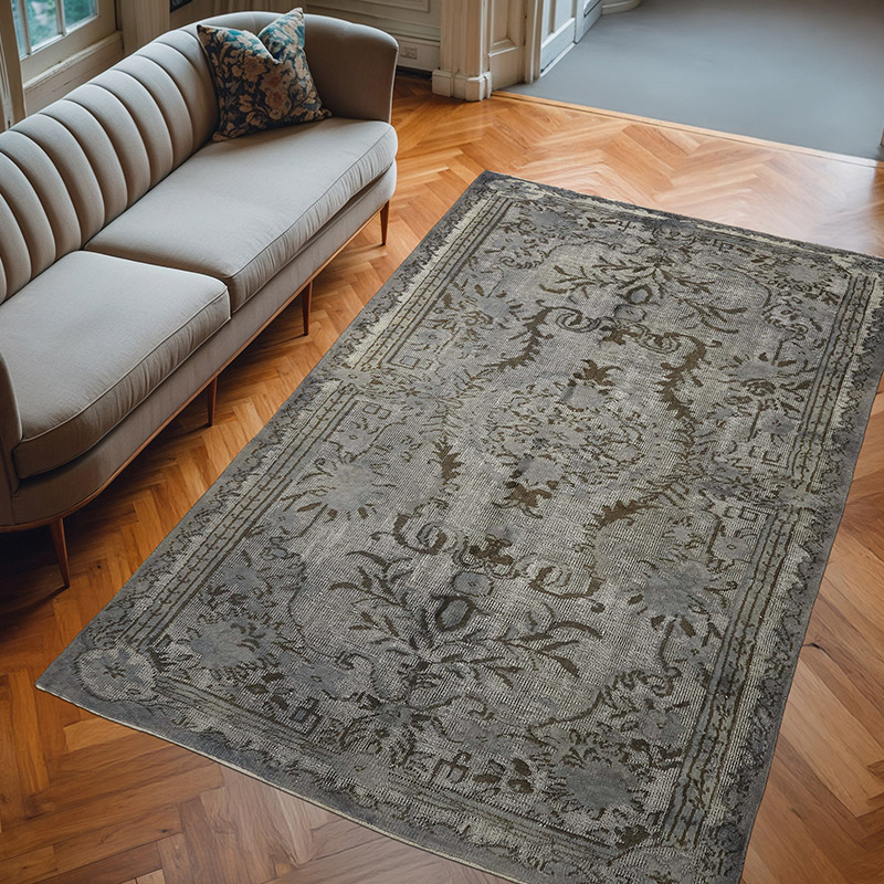 Alfombra Tallada a Mano Sobre Teñida - 183 cm x 283 cm - K0080771