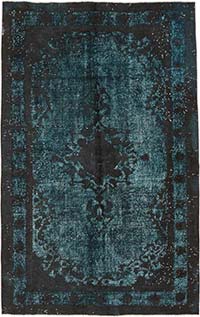 Hand Carved Over-Dyed Rug - 5' 2" x 8' 4" (62" x 100")