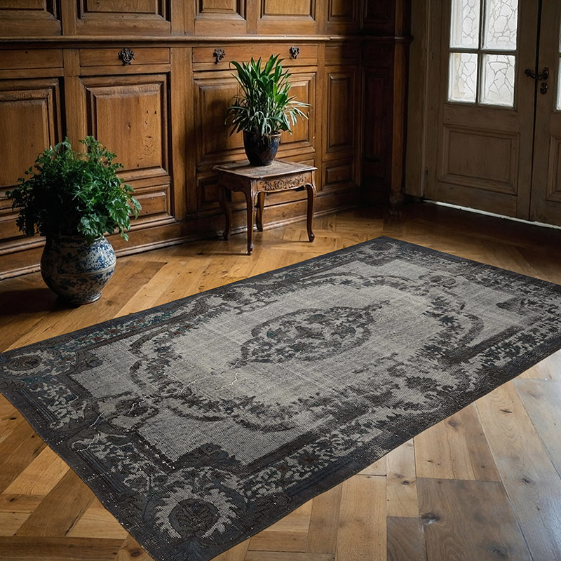 Hand Carved Over-Dyed Rug - 5' 3" x 8' 8" (63" x 104") - K0080794