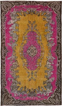 El Oyması Boyalı Halı - 177 cm x 303 cm