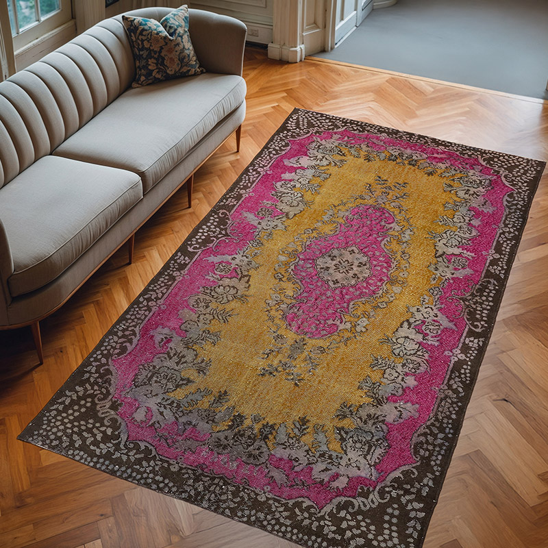 El Oyması Boyalı Halı - 177 cm x 303 cm - K0080797