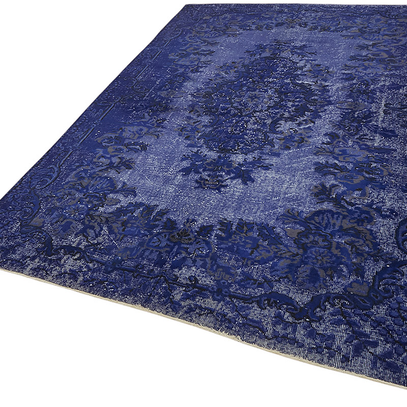 Hand Carved Over-Dyed Rug - 6' 7" x 9' 7" (79" x 115") - K0080799