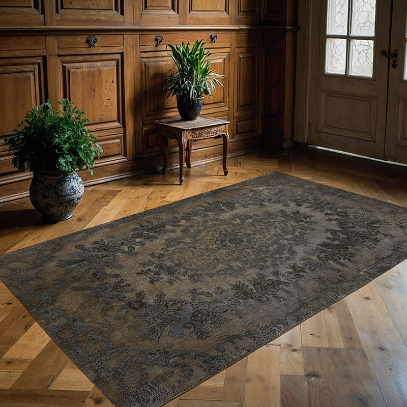 Hand Carved Over-Dyed Rug - 5' 4" x 8' 6" (64" x 102") - K0080804