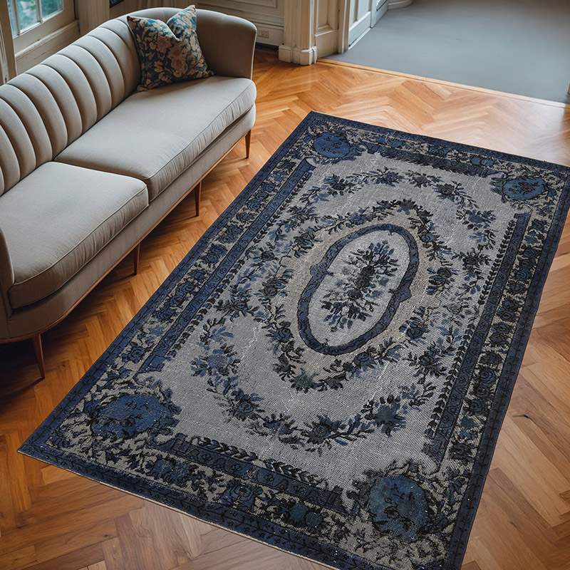 Alfombra Tallada a Mano Sobre Teñida - 187 cm x 310 cm - K0080805