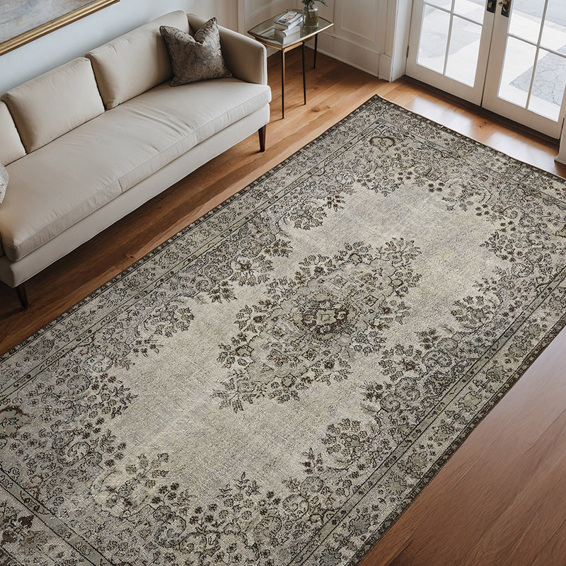 Alfombra Tallada a Mano Sobre Teñida - 191 cm x 334 cm - K0080813