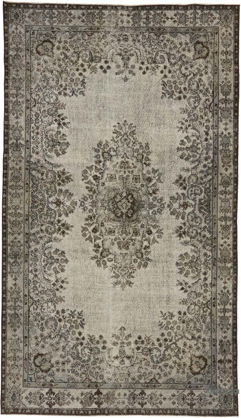 Alfombra Tallada a Mano Sobre Teñida - 191 cm x 334 cm - K0080813