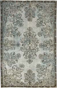 Hand Carved Over-Dyed Rug - 6' 7" x 10' 1" (79" x 121")