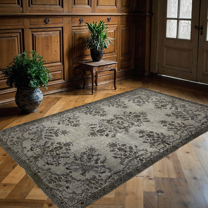 Alfombra Tallada a Mano Sobre Teñida - 162 cm x 262 cm - K0080816