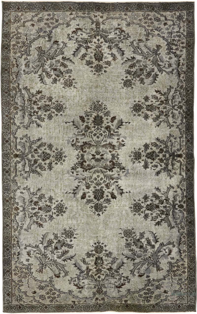 Hand Carved Over-Dyed Rug - 5' 4" x 8' 7" (64" x 103") - K0080816