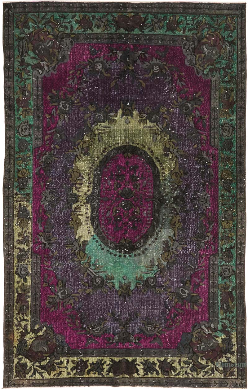 Alfombra Tallada a Mano Sobre Teñida - 183 cm x 295 cm - K0080823