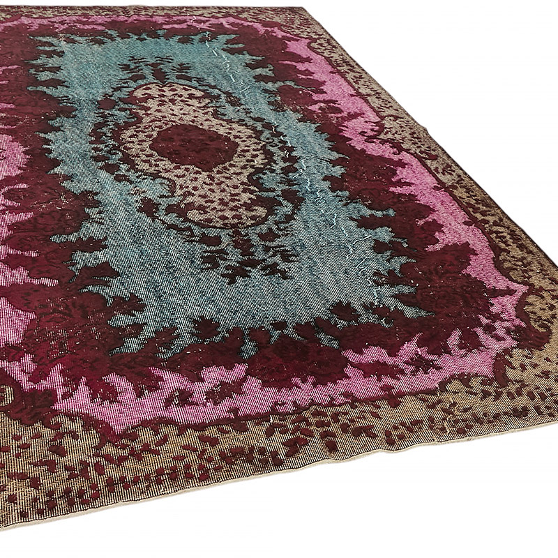 Hand Carved Over-Dyed Rug - 6' 2" x 9' 9" (74" x 117") - K0080824