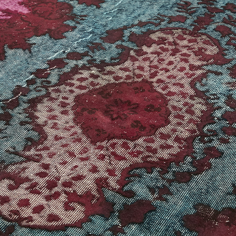 Hand Carved Over-Dyed Rug - 6' 2" x 9' 9" (74" x 117") - K0080824
