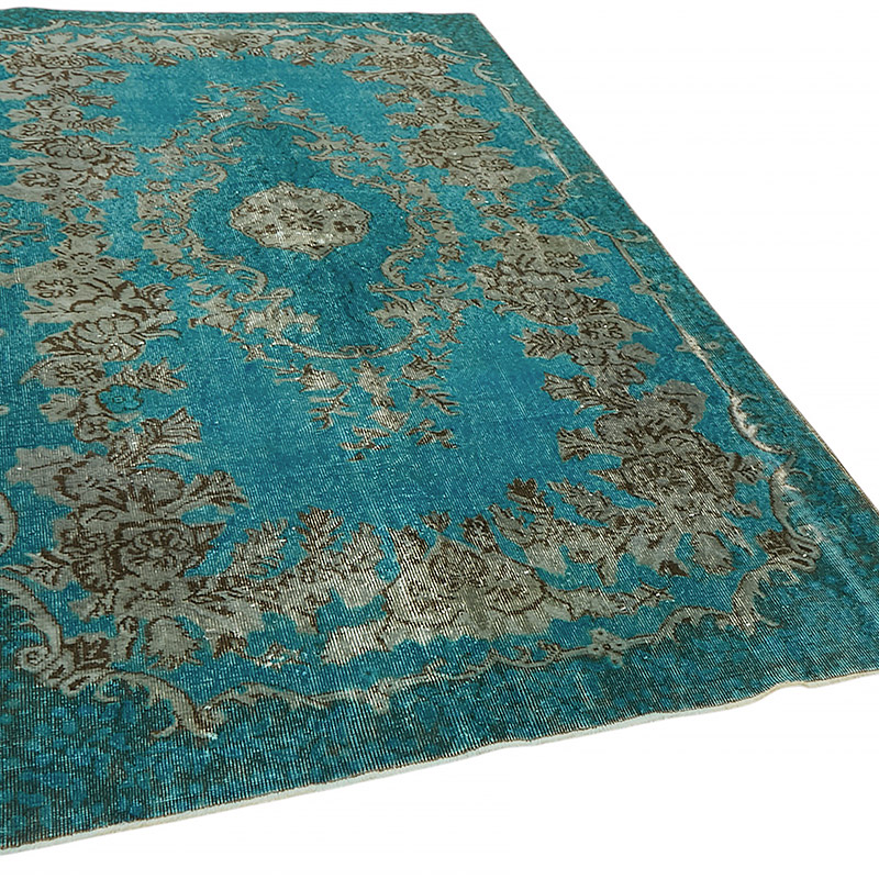 Alfombra Tallada a Mano Sobre Teñida - 147 cm x 262 cm - K0080825