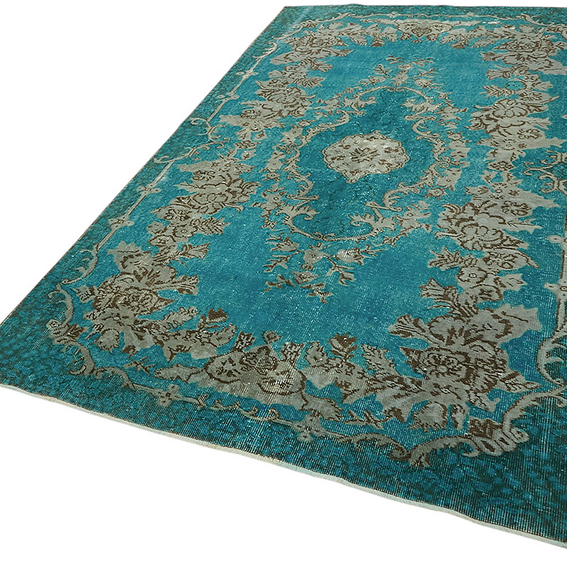 Alfombra Tallada a Mano Sobre Teñida - 147 cm x 262 cm - K0080825