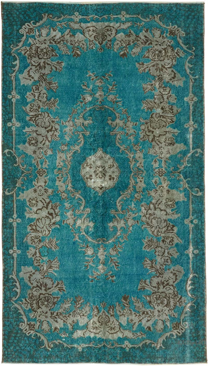 Alfombra Tallada a Mano Sobre Teñida - 147 cm x 262 cm - K0080825