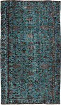 Hand Carved Over-Dyed Rug - 5' 4" x 9' 1" (64" x 109")
