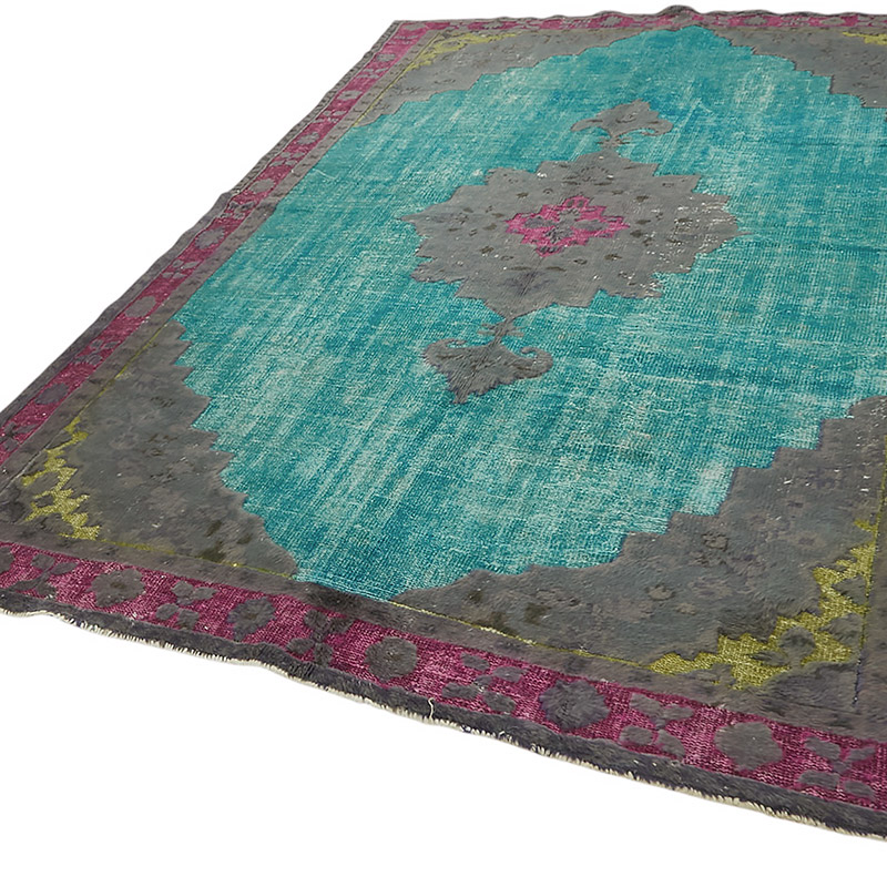 Hand Carved Over-Dyed Rug - 7' 1" x 10'  (85" x 120") - K0080827