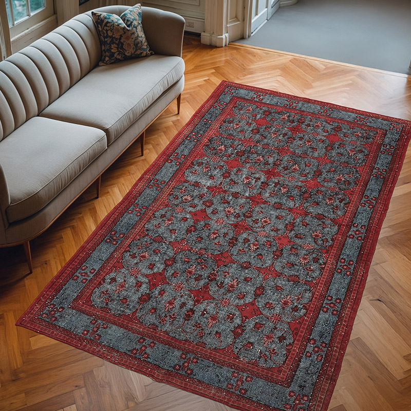 El Oyması Boyalı Halı - 188 cm x 316 cm - K0080828