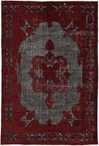 Hand Carved Over-Dyed Rug - 7' 1" x 10' 6" (85" x 126")