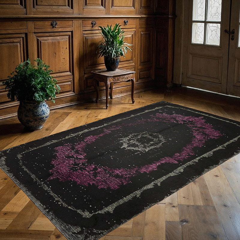 Alfombra Tallada a Mano Sobre Teñida - 161 cm x 257 cm - K0080832
