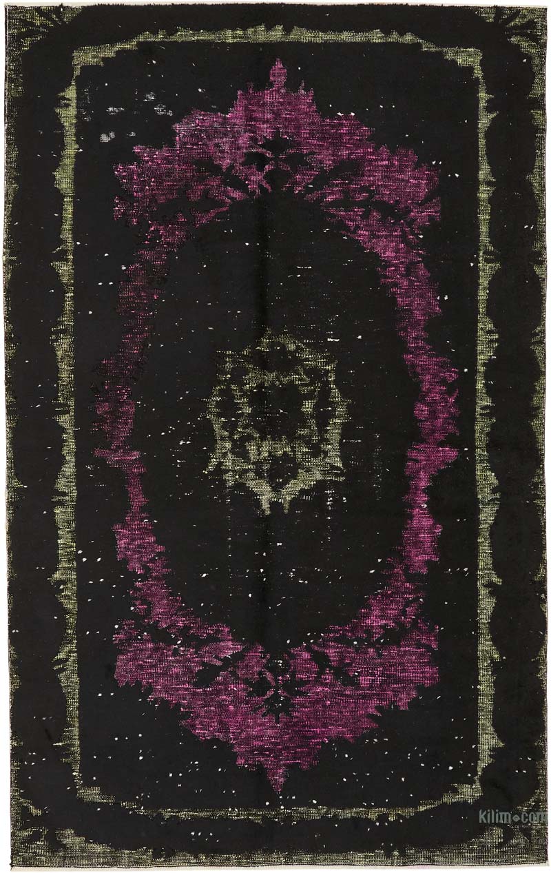 Hand Carved Over-Dyed Rug - 5' 3" x 8' 5" (63" x 101") - K0080832