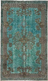 Hand Carved Over-Dyed Rug - 6' 5" x 10' 10" (77" x 130")