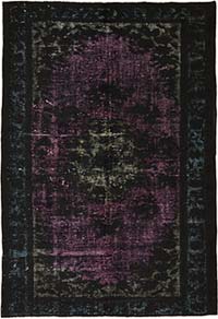 Alfombra Tallada a Mano Sobre Teñida - 182 cm x 267 cm