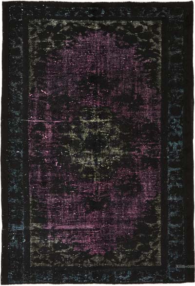 Hand Carved Over-Dyed Rug - 6'  x 8' 9" (72" x 105")