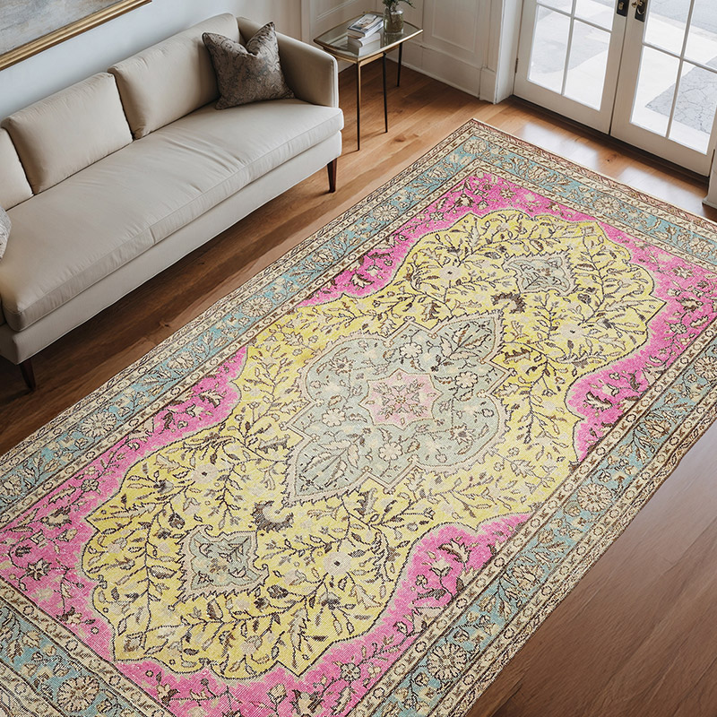 Hand Carved Over-Dyed Rug - 6' 3" x 10' 9" (75" x 129") - K0080840