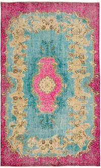 Alfombra Tallada a Mano Sobre Teñida - 163 cm x 266 cm