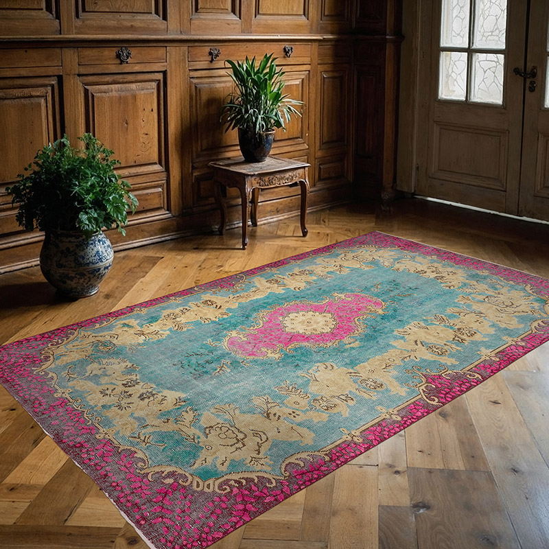 El Oyması Boyalı Halı - 163 cm x 266 cm - K0080841