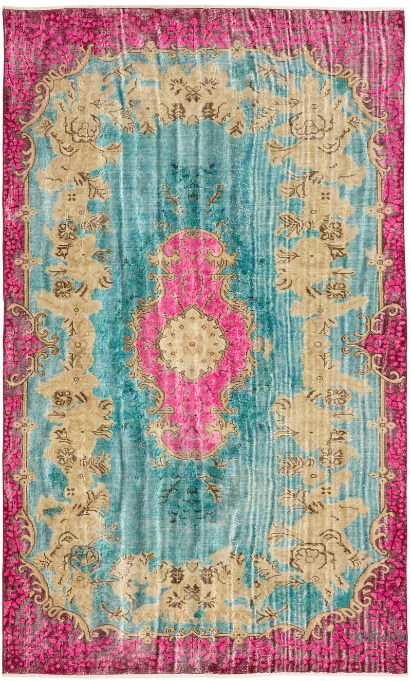 El Oyması Boyalı Halı - 163 cm x 266 cm - K0080841