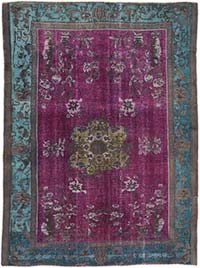 Hand Carved Over-Dyed Rug - 6' 11" x 8' 11" (83" x 107")