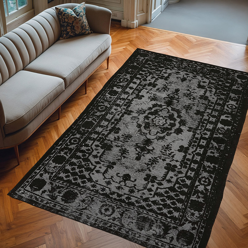 Alfombra Tallada a Mano Sobre Teñida - 182 cm x 289 cm - K0080849