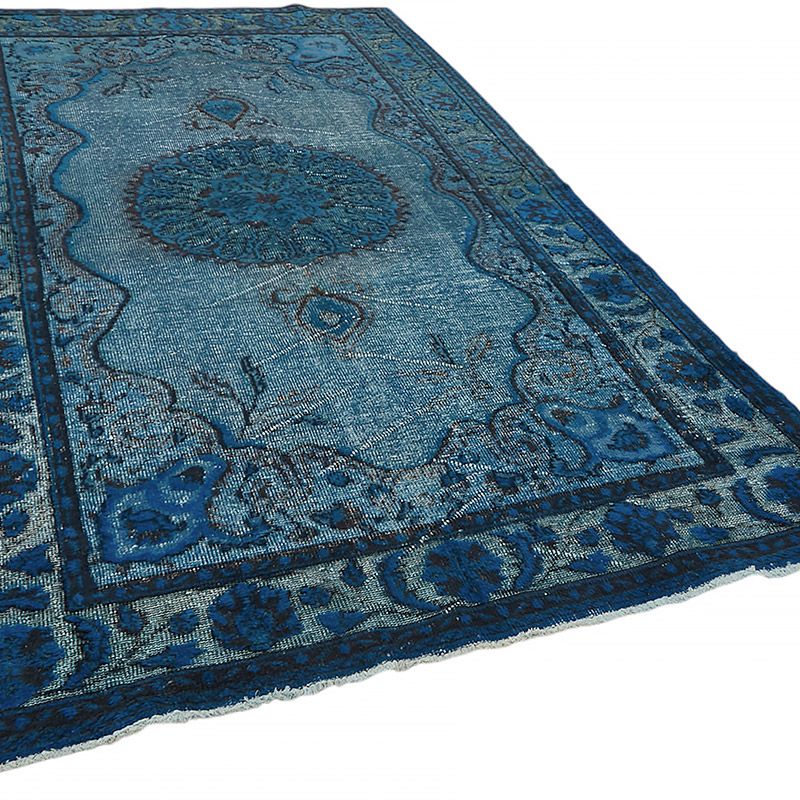 Hand Carved Over-Dyed Rug - 6' 2" x 10'  (74" x 120") - K0080851