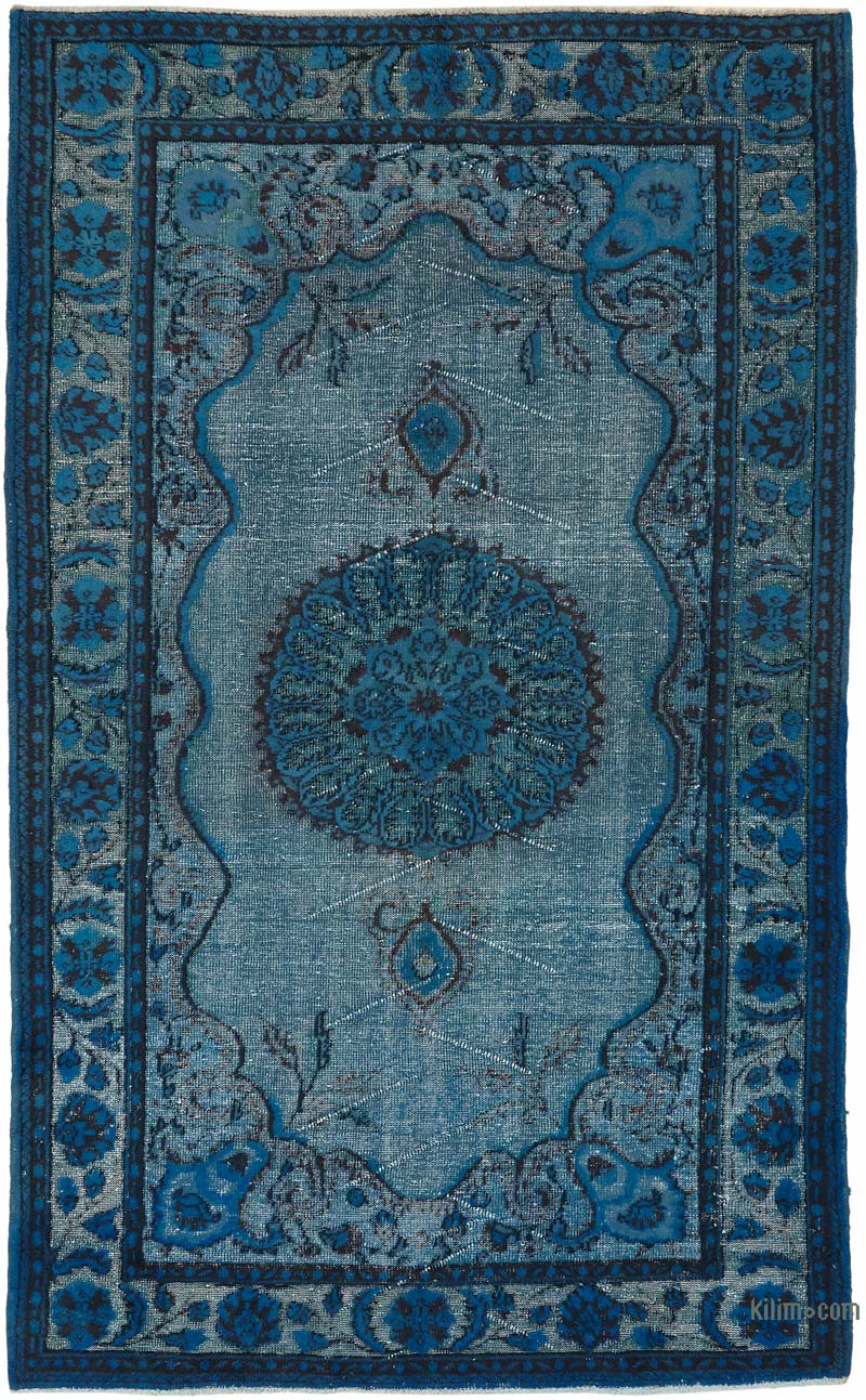 Hand Carved Over-Dyed Rug - 6' 2" x 10'  (74" x 120") - K0080851