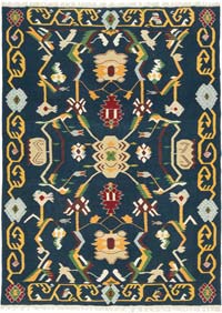 Blue New Handwoven Turkish Kilim Rug