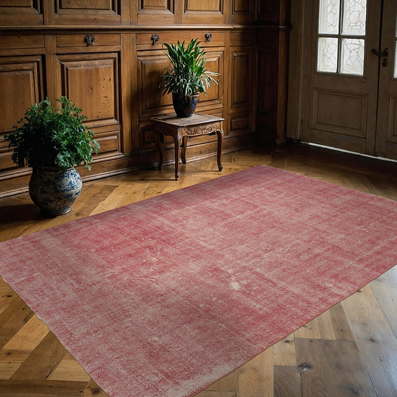 Over-dyed Vintage Hand-Knotted Turkish Rug - 5' 11" x 8' 8" (71" x 104") - K0080885
