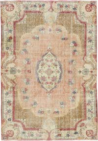 Alfombra Vintage Turca Anudada a Mano - 171 cm x 250 cm