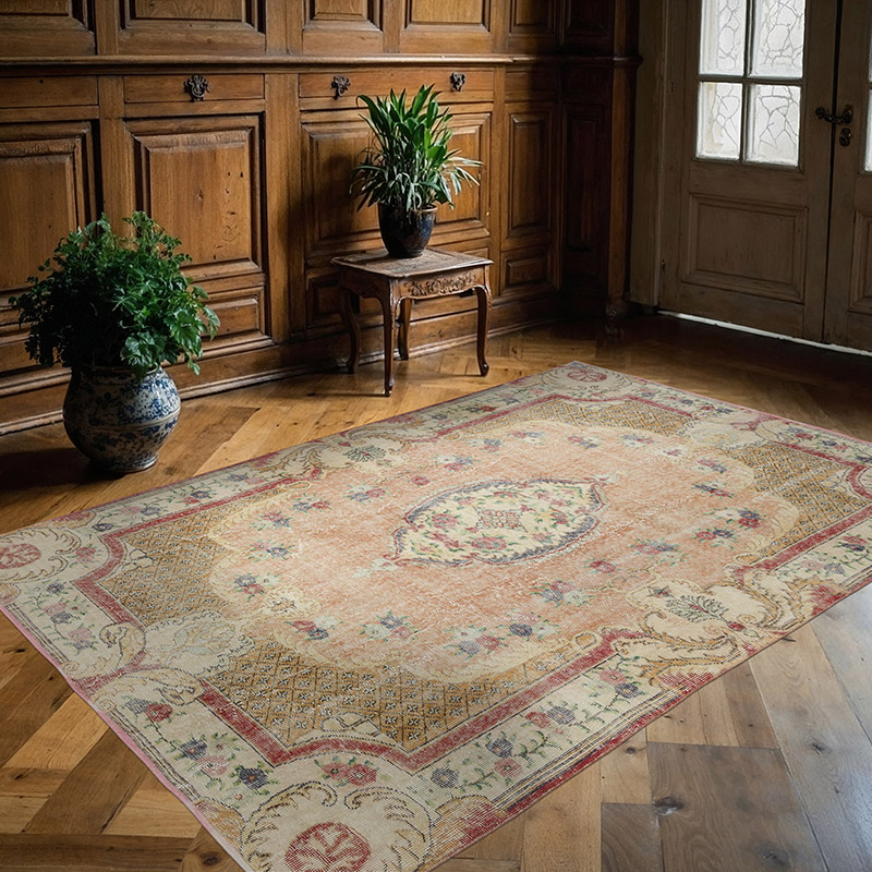Alfombra Vintage Turca Anudada a Mano - 171 cm x 250 cm - K0080887