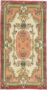 Vintage Turkish Hand-Knotted Rug - 3' 8" x 6' 11" (44" x 83")