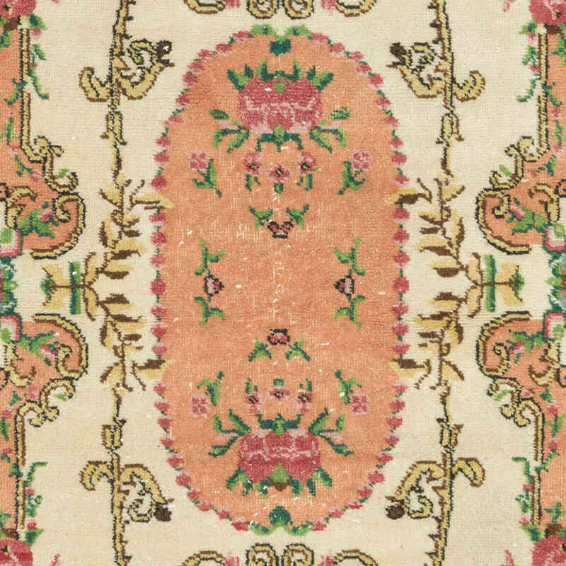 Alfombra Vintage Turca Anudada a Mano - 112 cm x 210 cm - K0080888