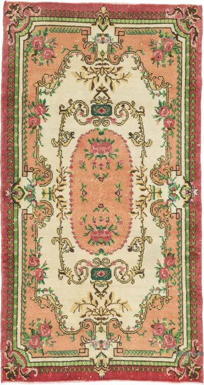 Vintage Turkish Hand-Knotted Rug - 3' 8" x 6' 11" (44" x 83")