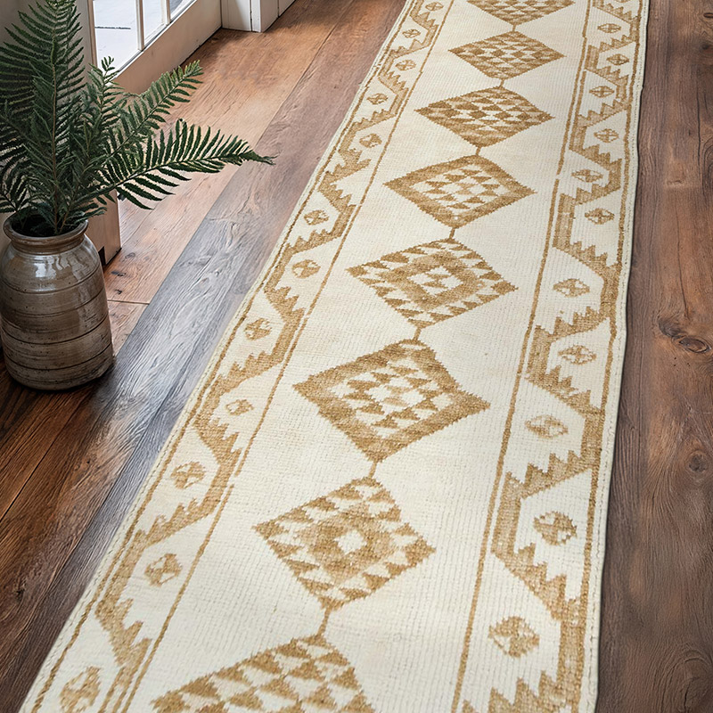 Vintage Tribal Runner Rug - 3' 1" x 12'  (37" x 144") - K0080895