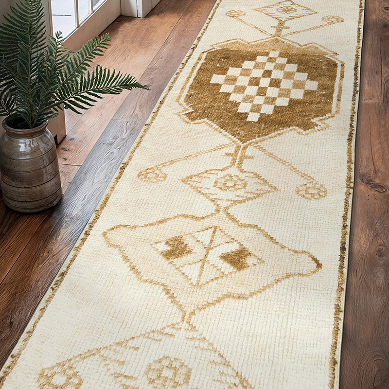 Vintage Tribal Runner Rug - 2' 11" x 10' 8" (35" x 128") - K0080896