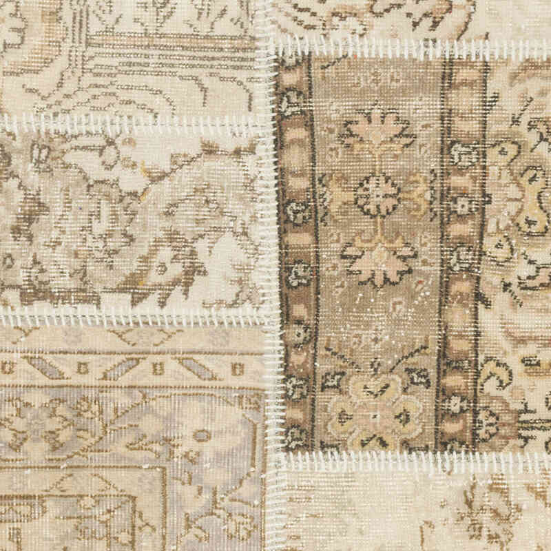 Patchwork Hand-Knotted Turkish Rug - 2' 11" x 9' 6" (35" x 114") - K0080918